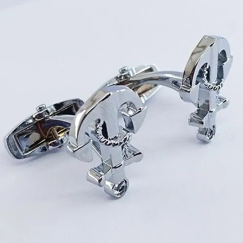 Golden/Silver Elegant Anchor Cufflinks