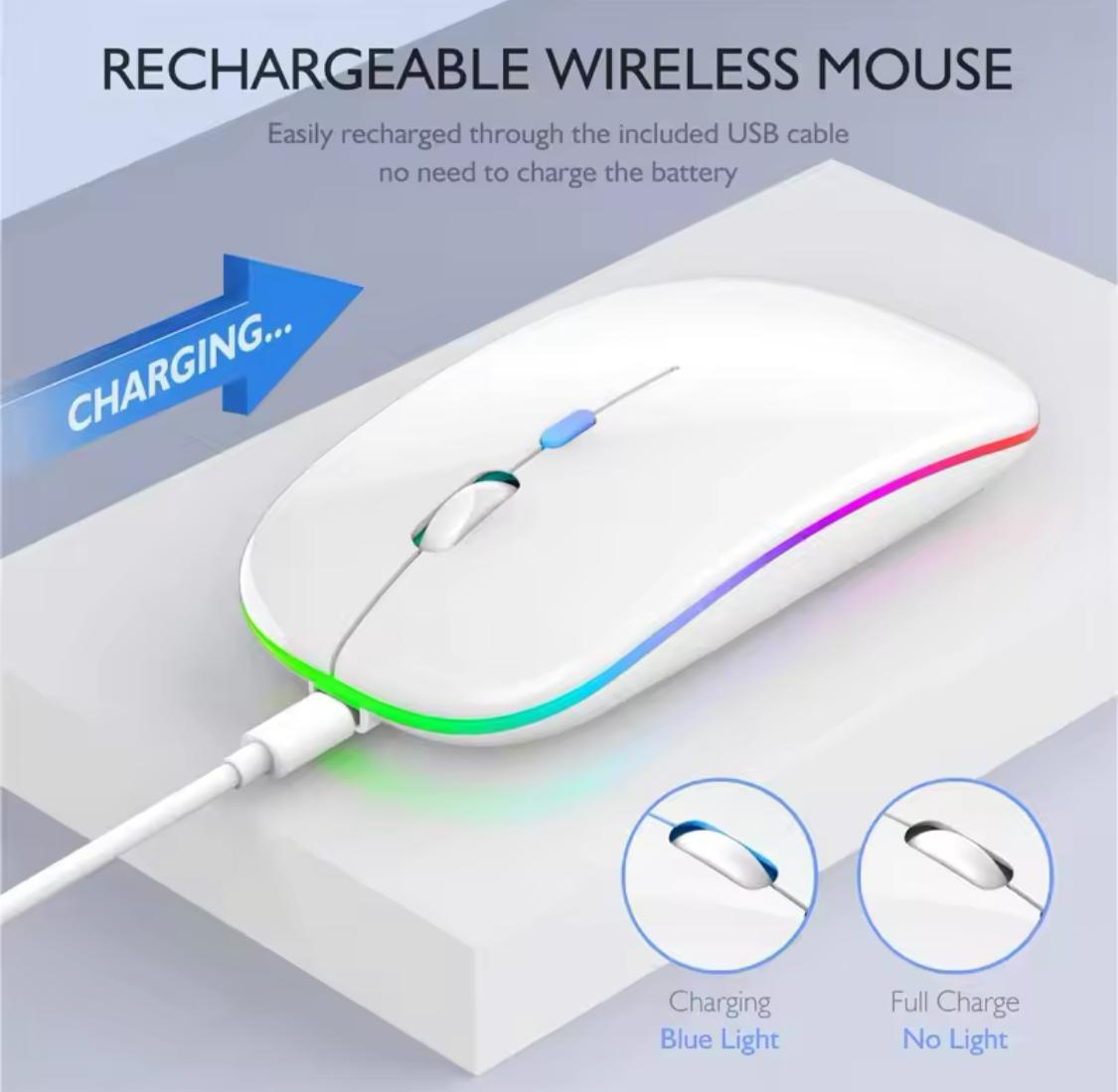 Rechargeable Bluetooth Mouse Plug and Play for Gaming
