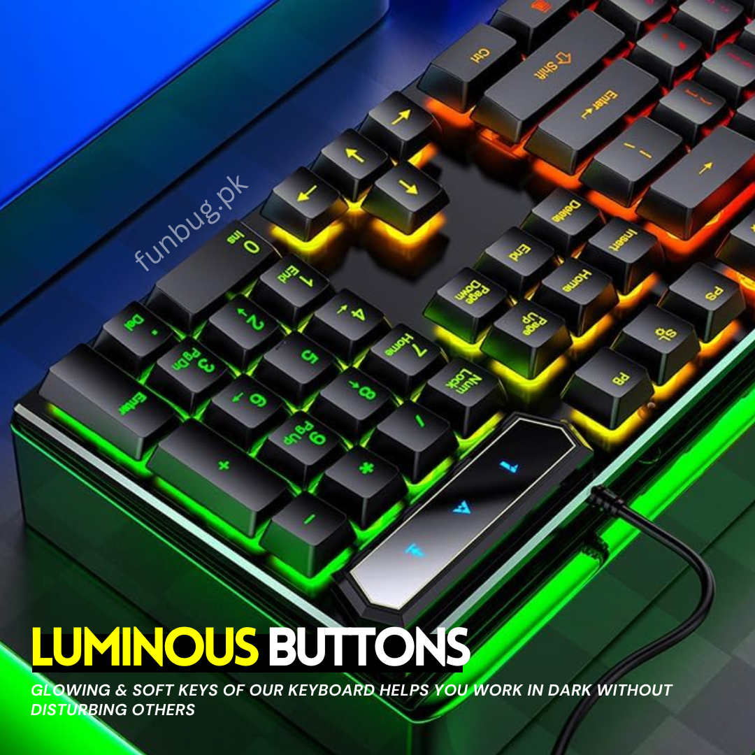 Gaming Keyboard RGB with Mechanical Feeling
