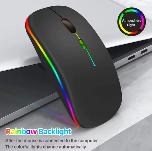 Rechargeable Bluetooth Mouse Plug and Play for Gaming