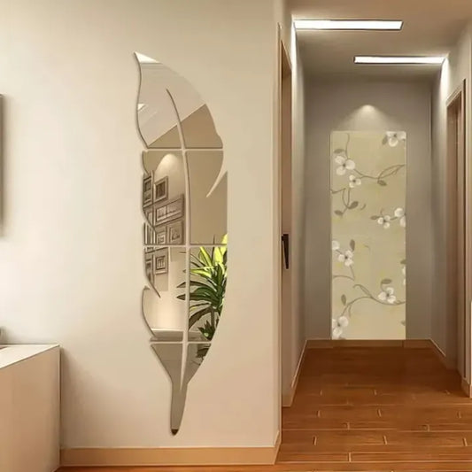 Acrylic Mirror Wall Leaf | 3D Wall Decoration Items for Home Decor