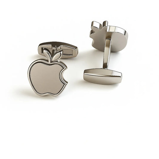 Signature Premium Silver Apple Cufflinks