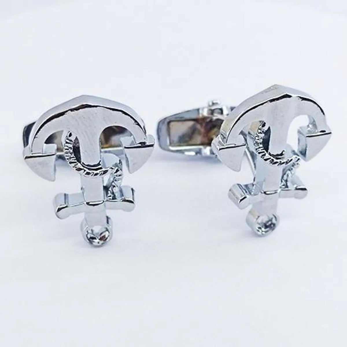 Golden/Silver Elegant Anchor Cufflinks