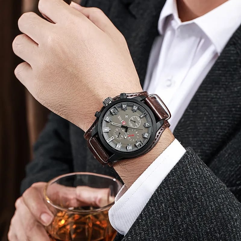 Top Quality Leather Watch for Men Elegant Design