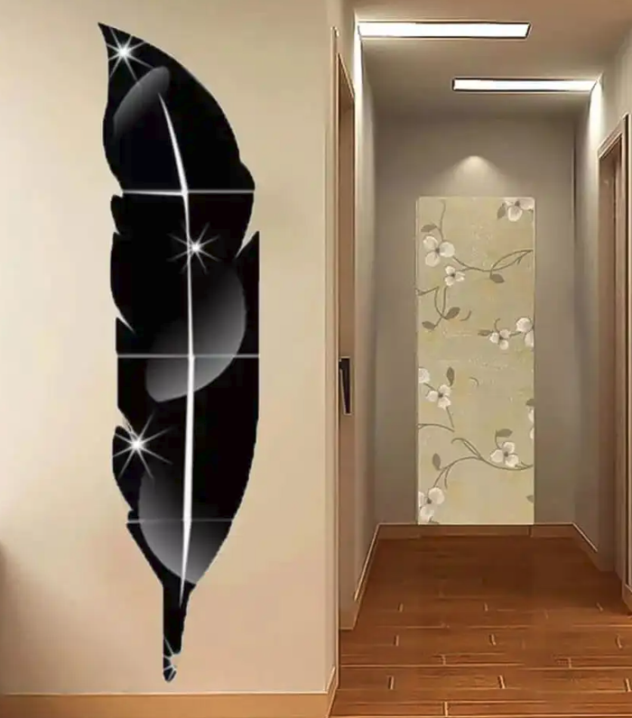 Acrylic Mirror Wall Leaf | 3D Wall Decoration Items for Home Decor