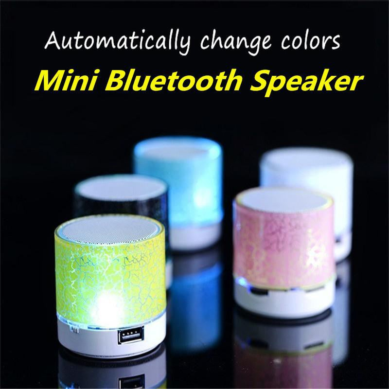 Mini Bluetooth Speaker - Rechargeable, SD Card, USB, Multi-Color