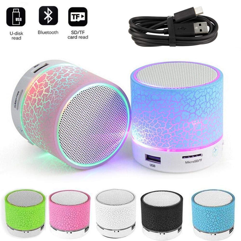 Mini Bluetooth Speaker - Rechargeable, SD Card, USB, Multi-Color